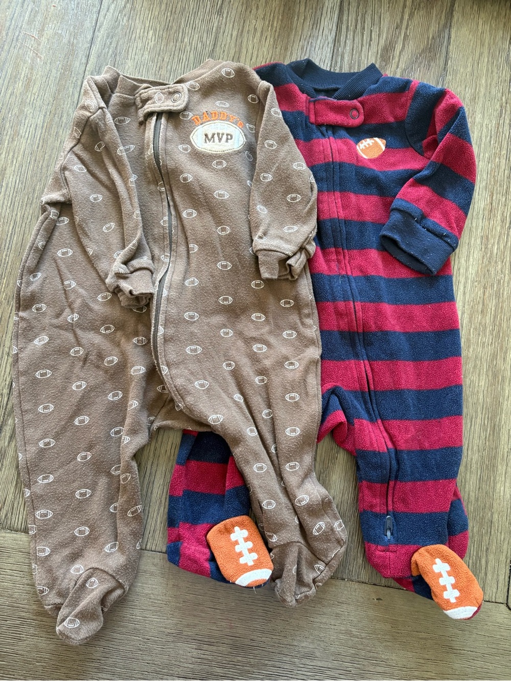 Carter’s Football Footie Sleeper 2 Piece Set- 3m